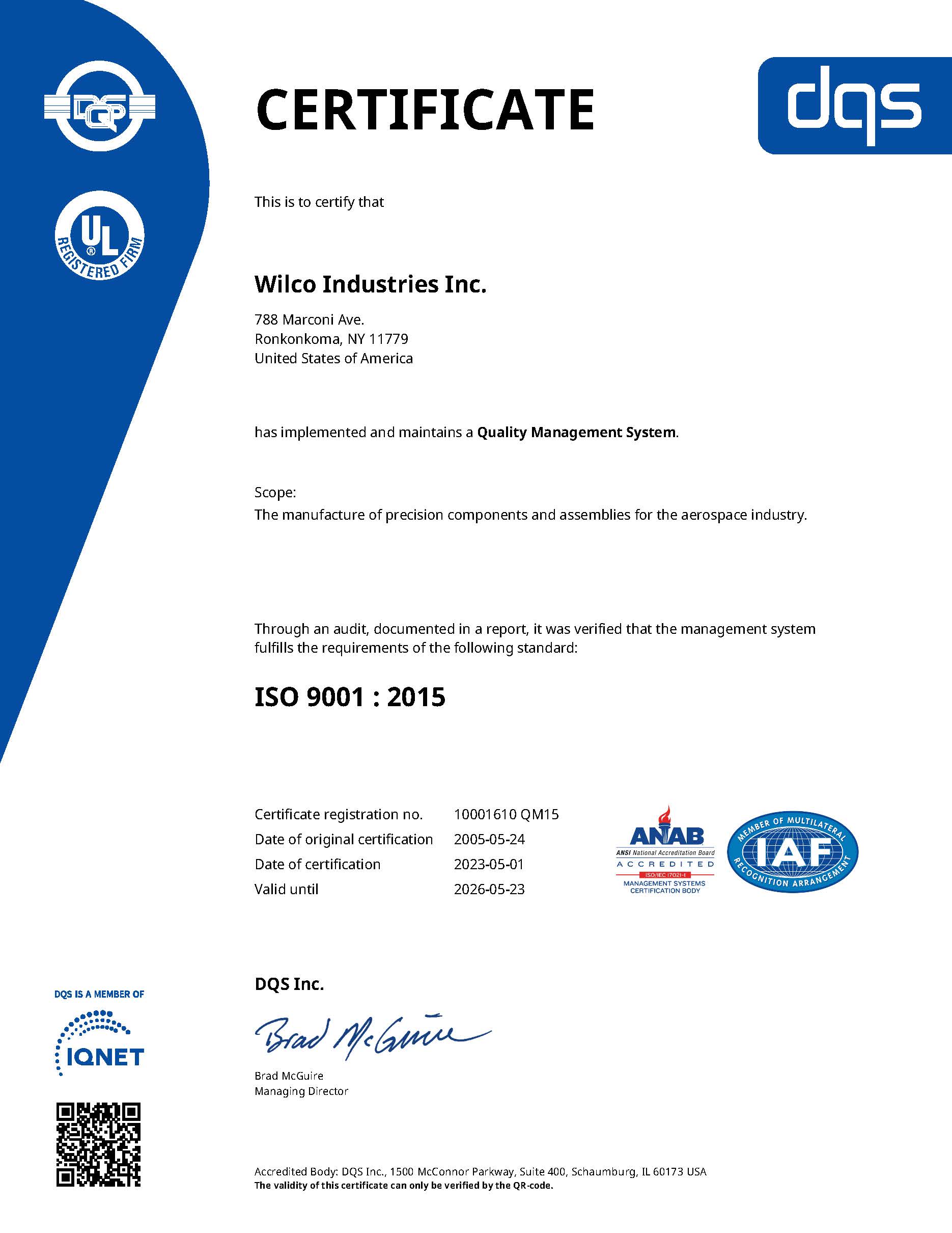 AS 9100 Certification